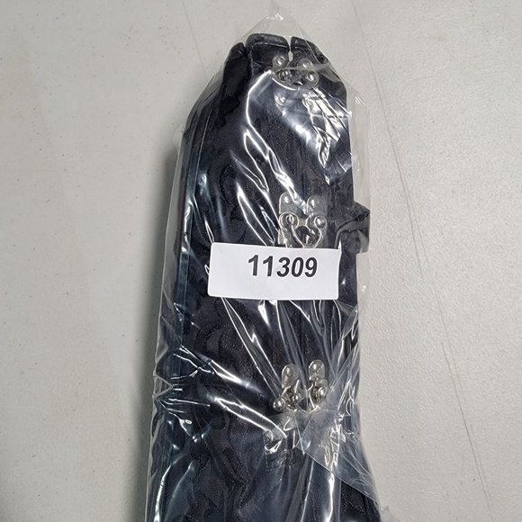 Black Floral Satin Gothic Strapless Steampunk Buckle Lace Up Sexy Bustier Corset - Picture 15 of 15